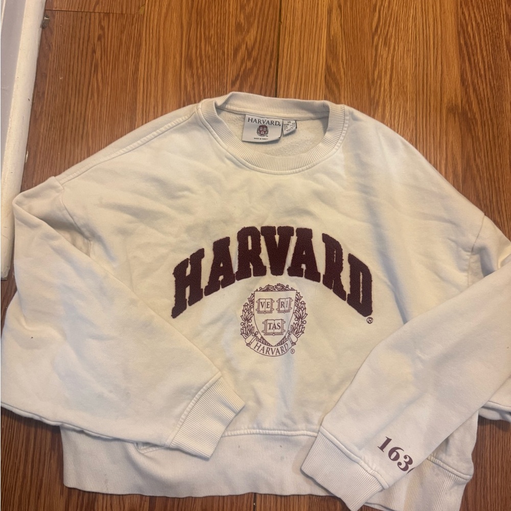 Cropped Harvard Sweater